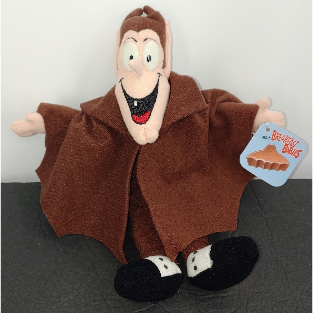 Vintage General Mills Breakfast Buddies Count Chocula 9" Plush Toy 1997 NWT